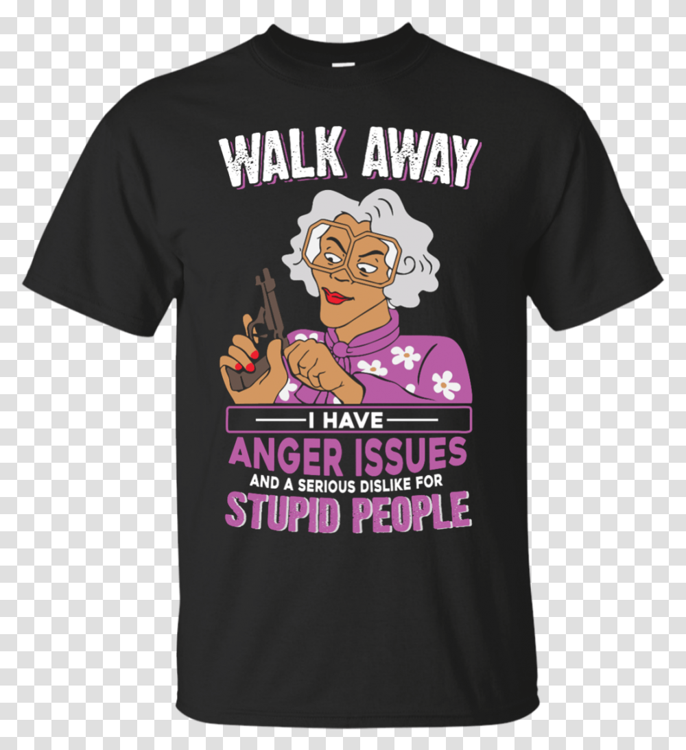 Madea Walk Away I Have Anger Issues And A Serious Gucci Mickey Mouse Tee Shirt, Apparel, T-Shirt, Person Transparent Png