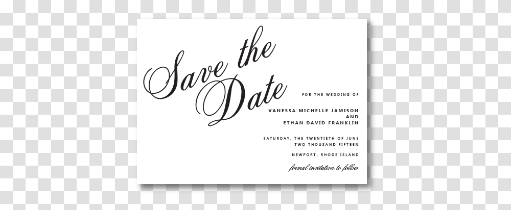 Madeleine Save The Dates Calligraphy, Text, Letter, Handwriting, Page Transparent Png