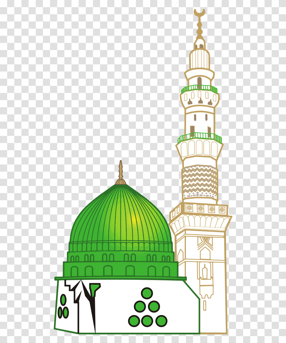 Madina Vector Gumbad E Khizra, Dome, Architecture, Building, Mosque Transparent Png