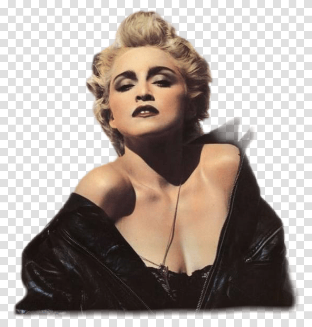 Madonna 80s Sexy Sticker By My Killer Queen Madonna True Blue, Clothing, Person, Female, Coat Transparent Png