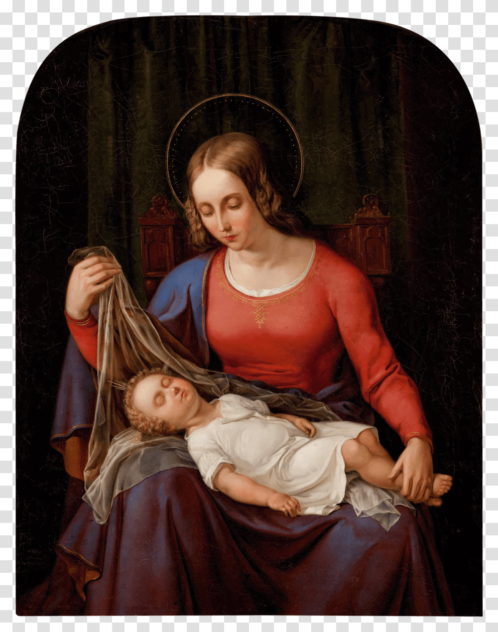 Madonna And Child Download Madonna And Child, Painting, Person, Human Transparent Png