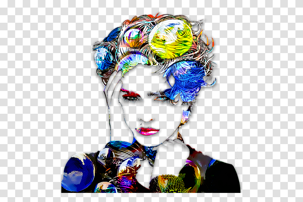Madonna Drawing Celebrity Female Madonna, Floral Design, Pattern Transparent Png