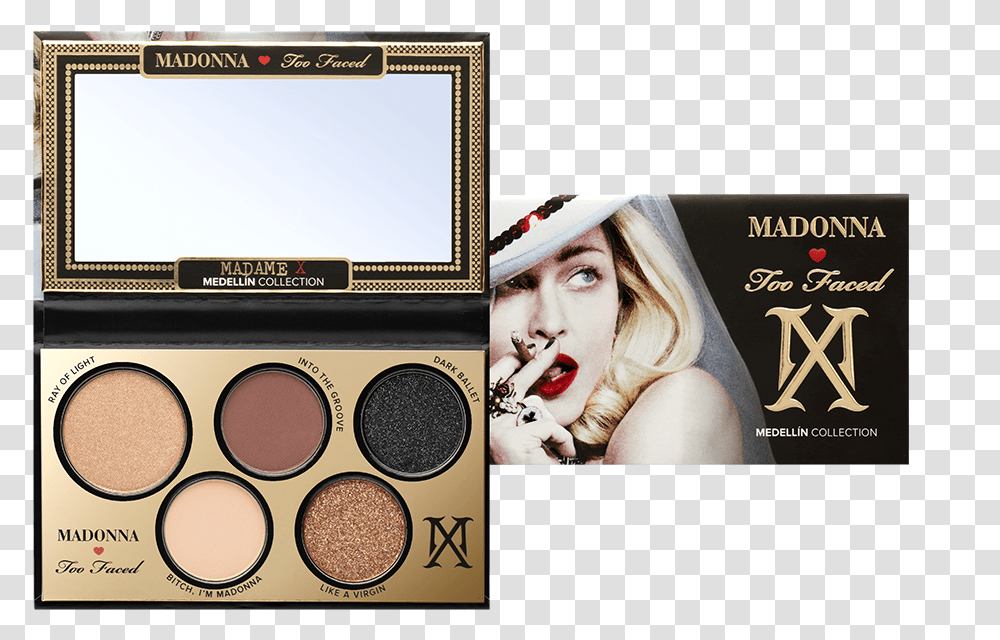 Madonna Eyeshadow Too Faced, Person, Human, Cosmetics, Paint Container Transparent Png