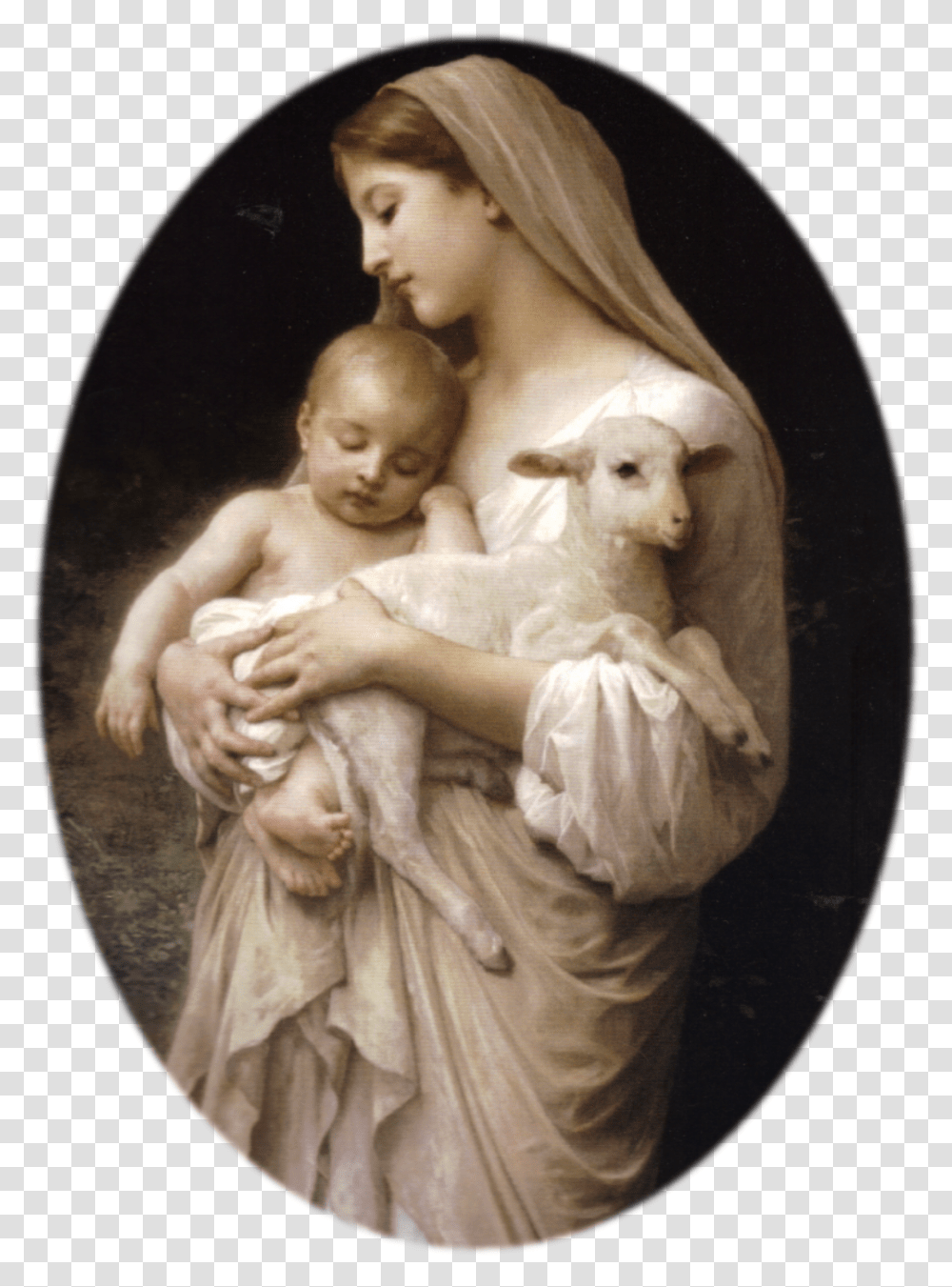 Madonna From William Adolphe Bouguereau, Person, Human, Painting Transparent Png