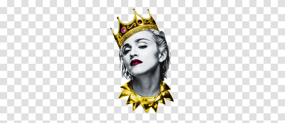 Madonna With Golden Crown Madonna In Madonna, Jewelry, Accessories, Accessory, Face Transparent Png