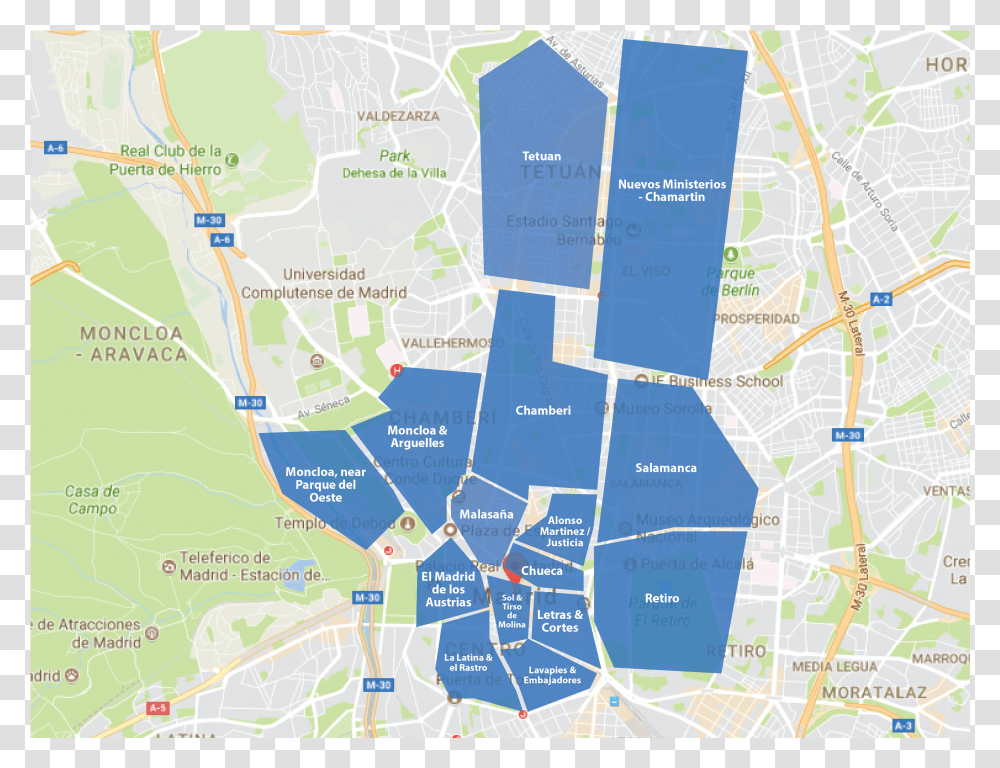 Madrid Neighborhoods, Map, Diagram, Plot, Atlas Transparent Png