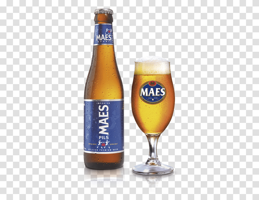 Maes Vaso Maes Pils, Beer, Alcohol, Beverage, Drink Transparent Png
