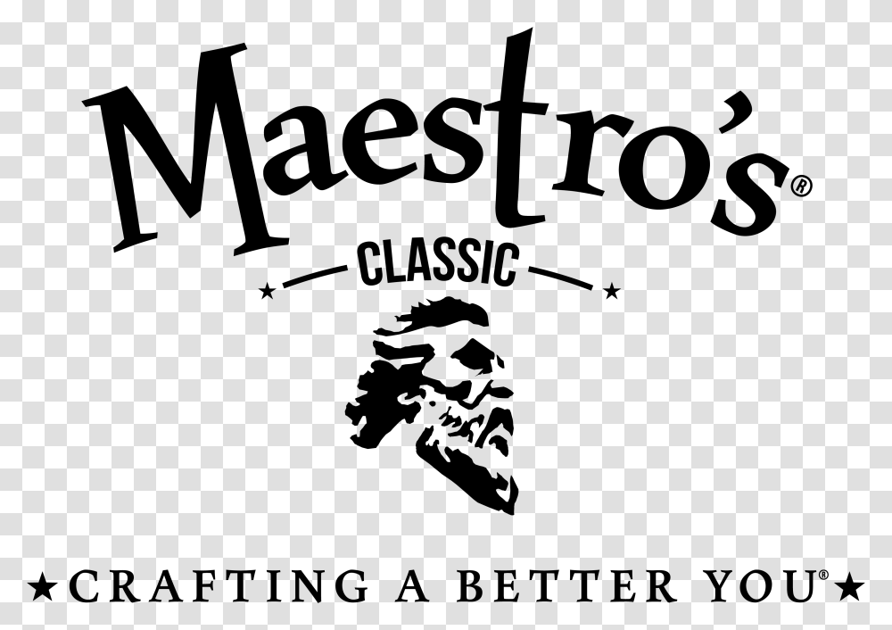 Maestros Classic, Stencil, Label, Alphabet Transparent Png
