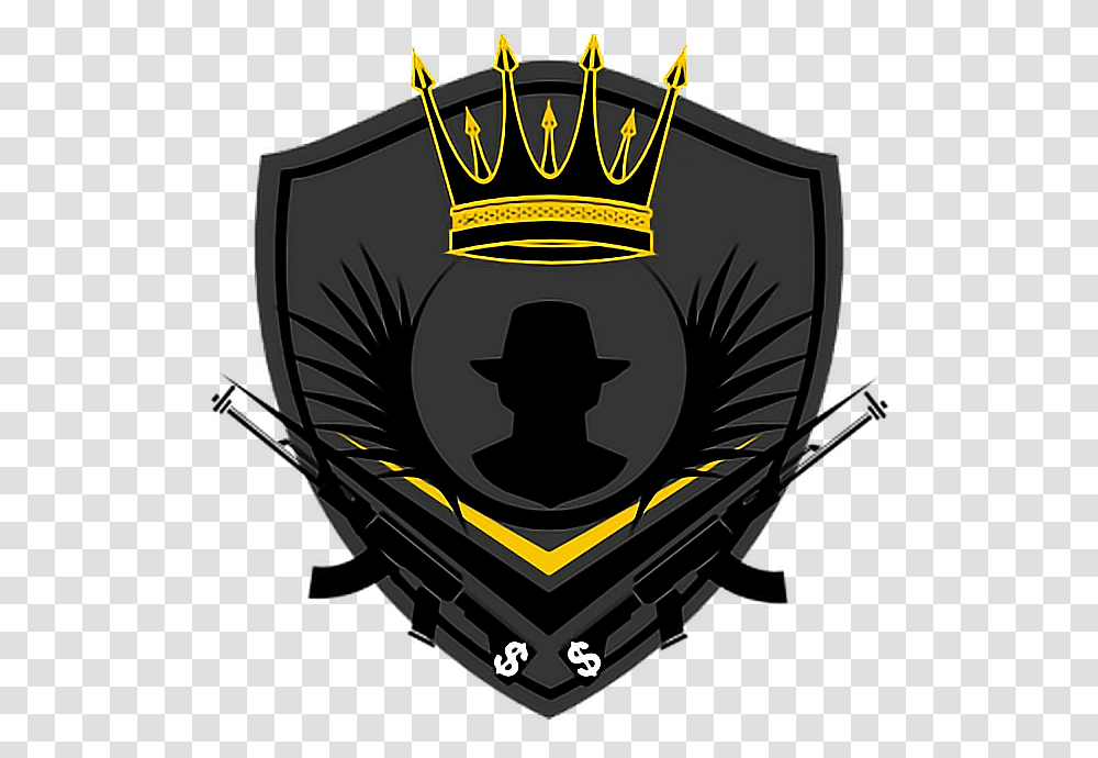 Mafia Crown Logo Gold Sticker By Ryan Quotah Gold Boss Logo, Symbol, Armor, Emblem, Trademark Transparent Png