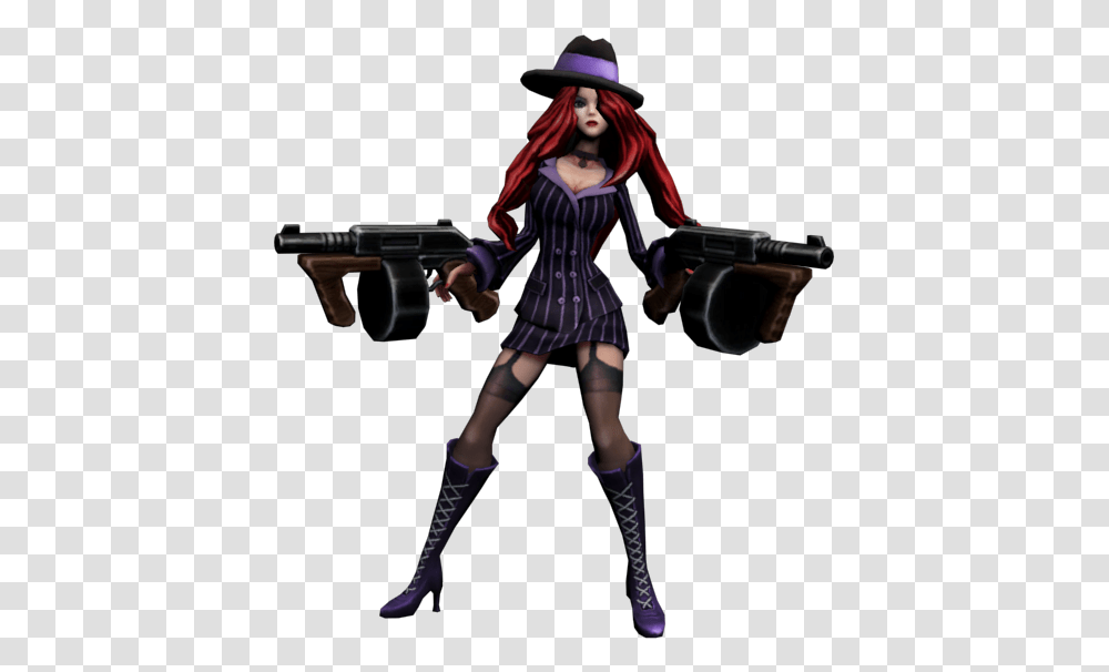 Mafia League Of Legends Model Computer Video Game Lol Cowgirl Miss Fortune 3d Model, Person, Human, Gun, Weapon Transparent Png