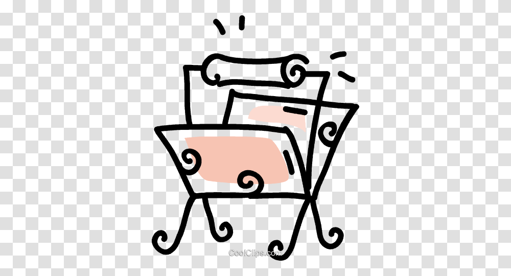 Magazine Rack Royalty Free Vector Clip Art Illustration, Furniture, Chair, Table Transparent Png