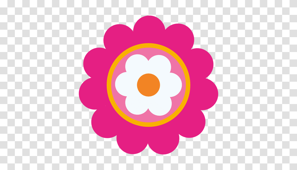 Magenta Flower Icon, Floral Design, Pattern Transparent Png