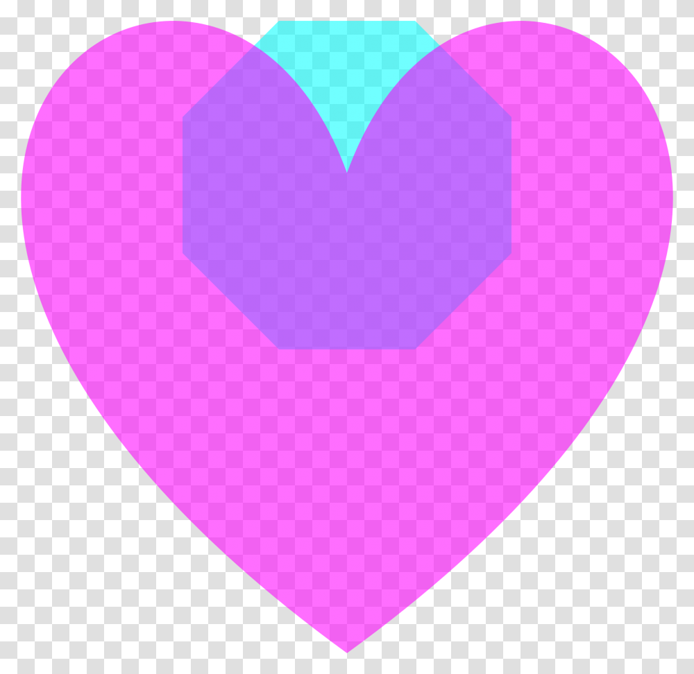Magenta Loveheart Octagon Clip Arts Purple Heart Clipart, Balloon, Plectrum Transparent Png