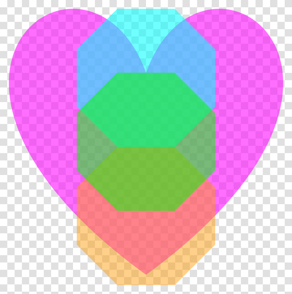 Magenta Loveheart Octagon Cyan Green Orange Clip Art, Light, Rubber Eraser, Plectrum, Sweets Transparent Png
