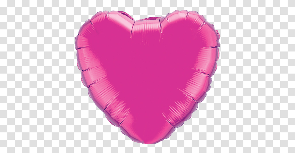 Magenta Plain Heart Foil Balloon Valentines Day Balloon Ideas, Pillow, Cushion, Petal, Flower Transparent Png
