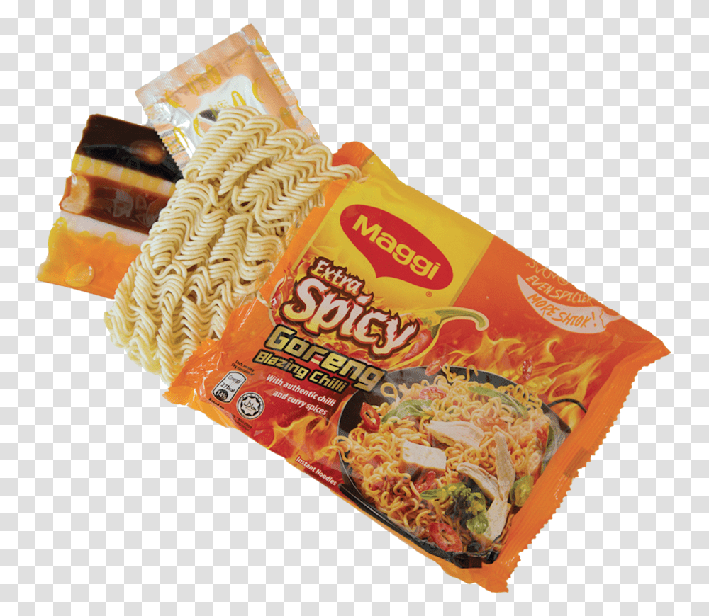 Maggi Spicy Mi Goreng, Noodle, Pasta, Food, Vermicelli Transparent Png