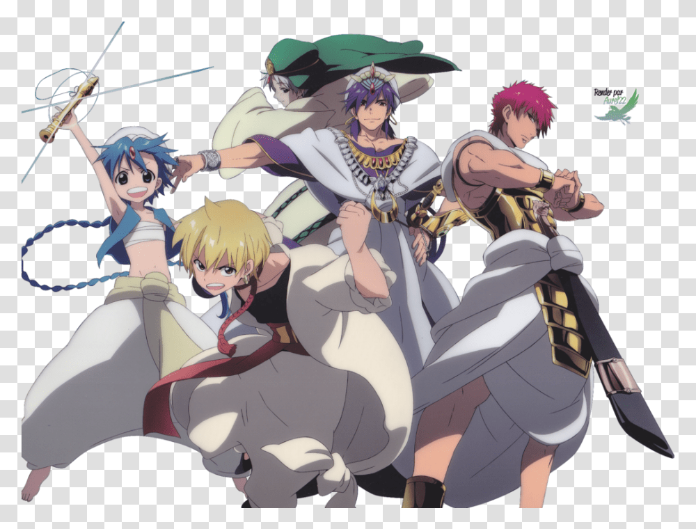 Magi The Labyrinth Of Magic Aladdin Alibaba Sinbad Aladdin Anime, Comics, Book, Manga, Person Transparent Png