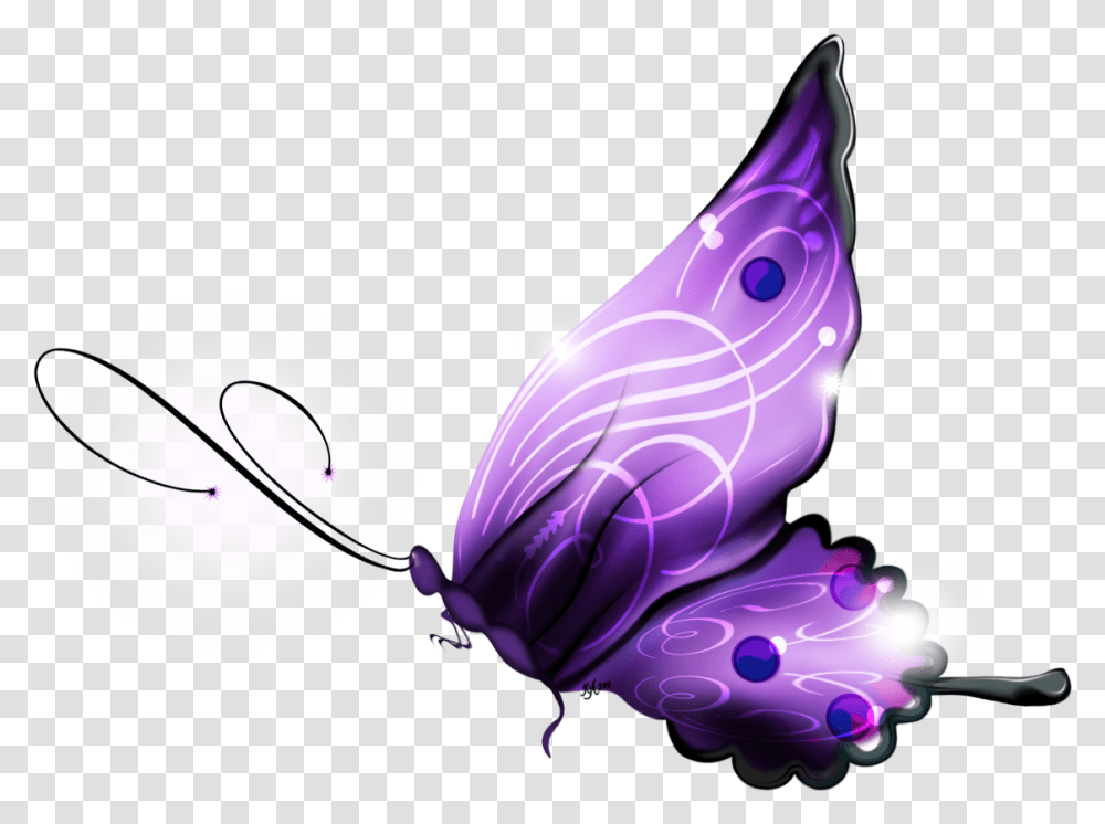 Magic Butterfly, Purple, Mouse Transparent Png