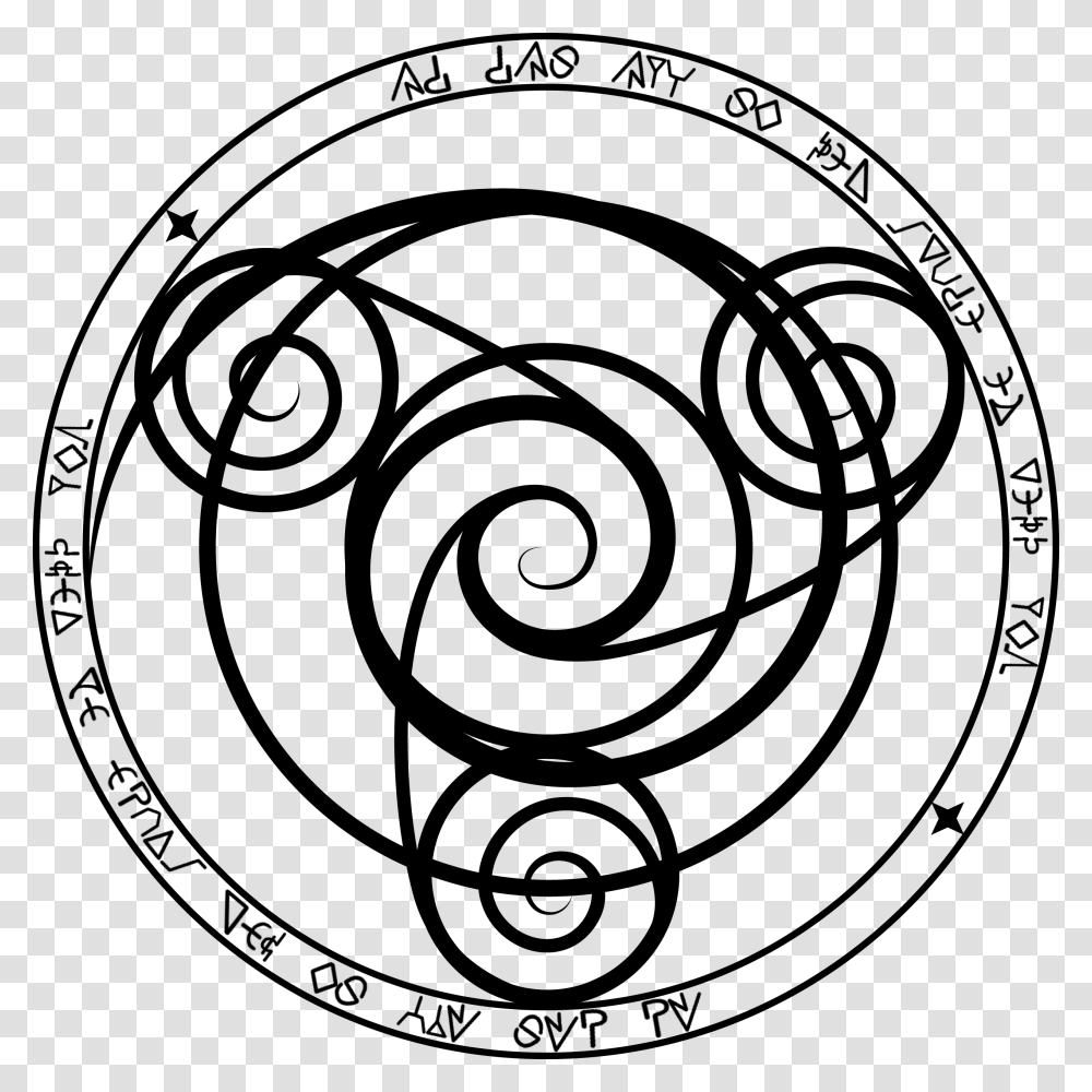 Magic Circle Alchemy Magic Circle Tattoo, Spiral, Coil Transparent Png