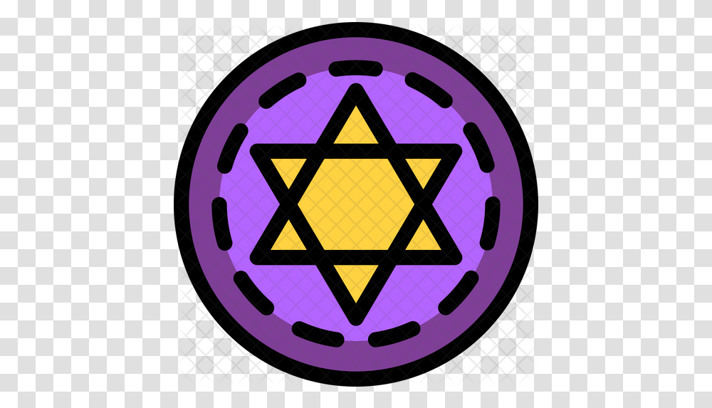 Magic Circle Icon Blue Star Of David, Symbol, Clock Tower, Architecture, Building Transparent Png