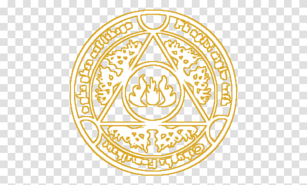 Magic Circle Or Gold Golden Yellow Gold Magic Circle, Logo, Symbol, Trademark, Chandelier Transparent Png