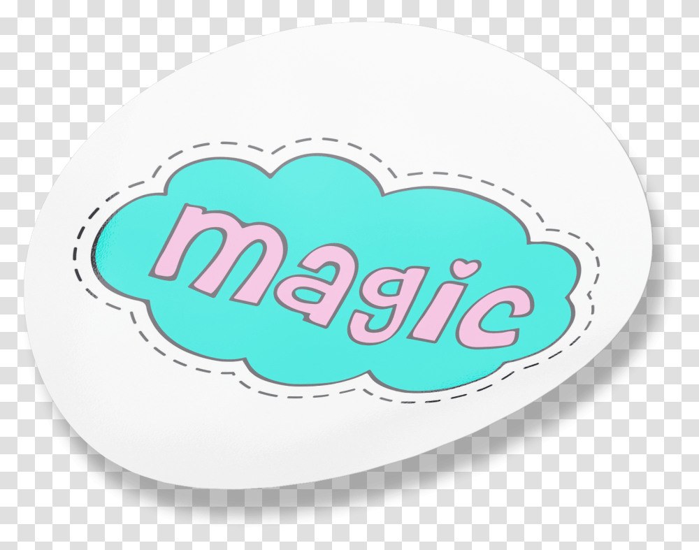 Magic Circle Sticker Pretty Art Online Dot, Label, Text, Egg, Food Transparent Png