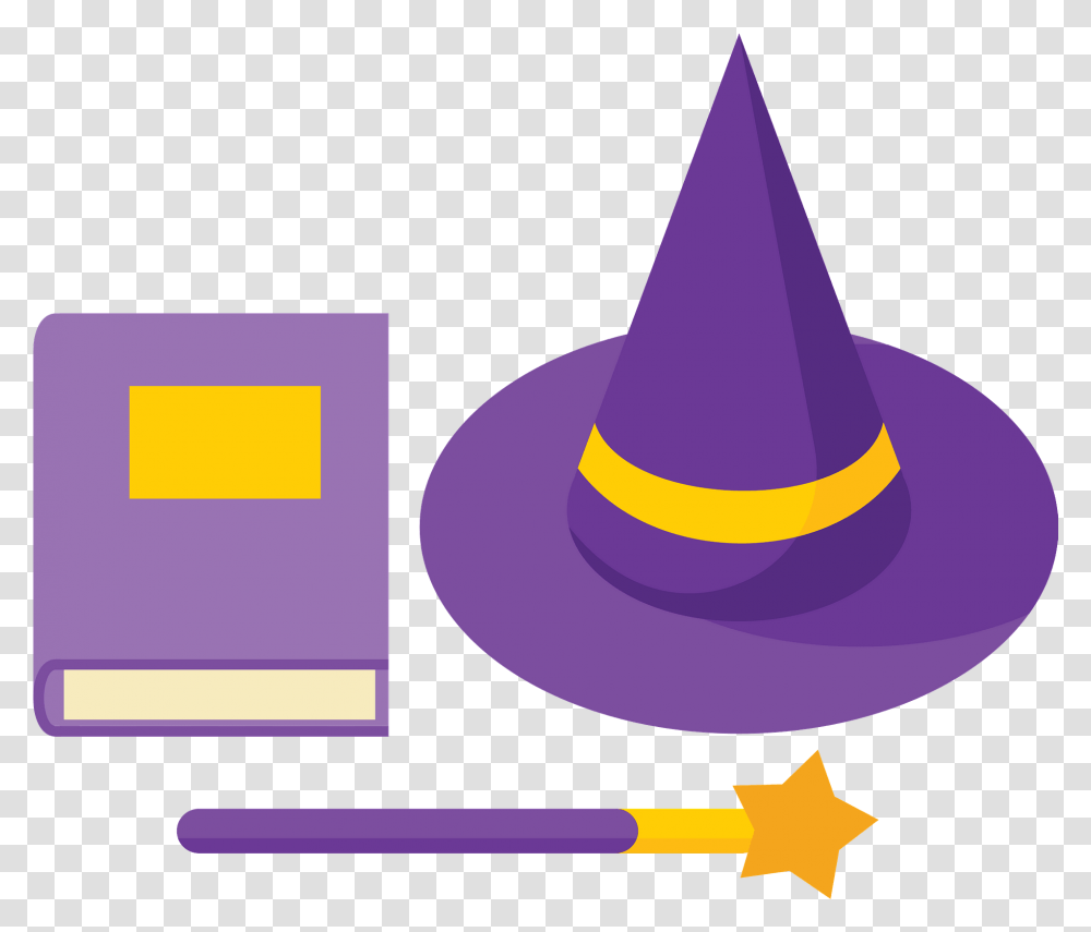 Magic Hat And Wand Clipart Costume Hat, Clothing, Apparel, Sombrero, Party Hat Transparent Png