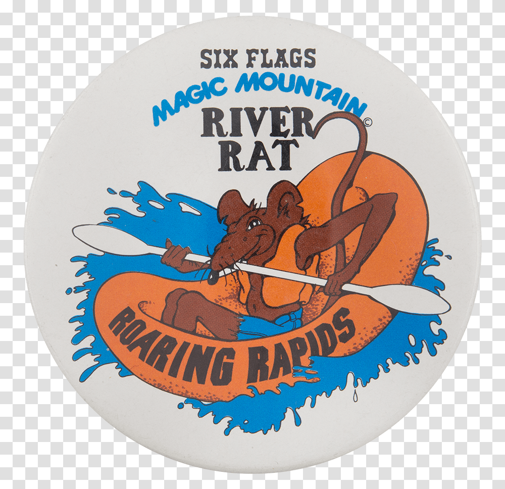 Magic Mountain River Rat Entertainment Button Museum Circle, Label, Logo Transparent Png