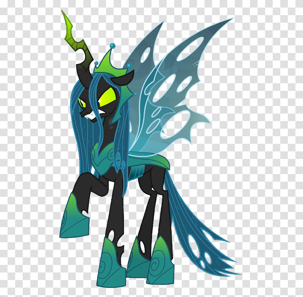 Magic Queen Chrysalis N Changelings Fan Queen Chrysalis Changeling Mlp, Dragon, Art, Graphics, Modern Art Transparent Png