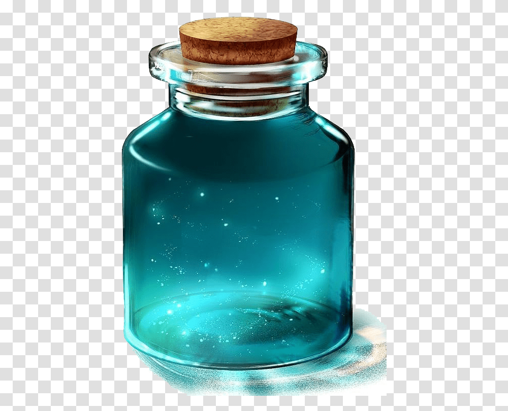 Magic Sparkles Jar Anime Glow Magic Sparkles Anime Bottle, Milk, Beverage, Drink, Vase Transparent Png
