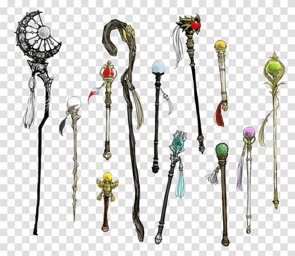 Magic Staff Designs, Wand, Chandelier, Lamp, Cutlery Transparent Png