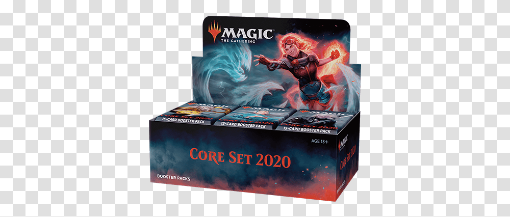 Magic The Gathering Core Set 2020 Booster Box Mtg Core Set 2020, Person, Nature, Outdoors, Text Transparent Png