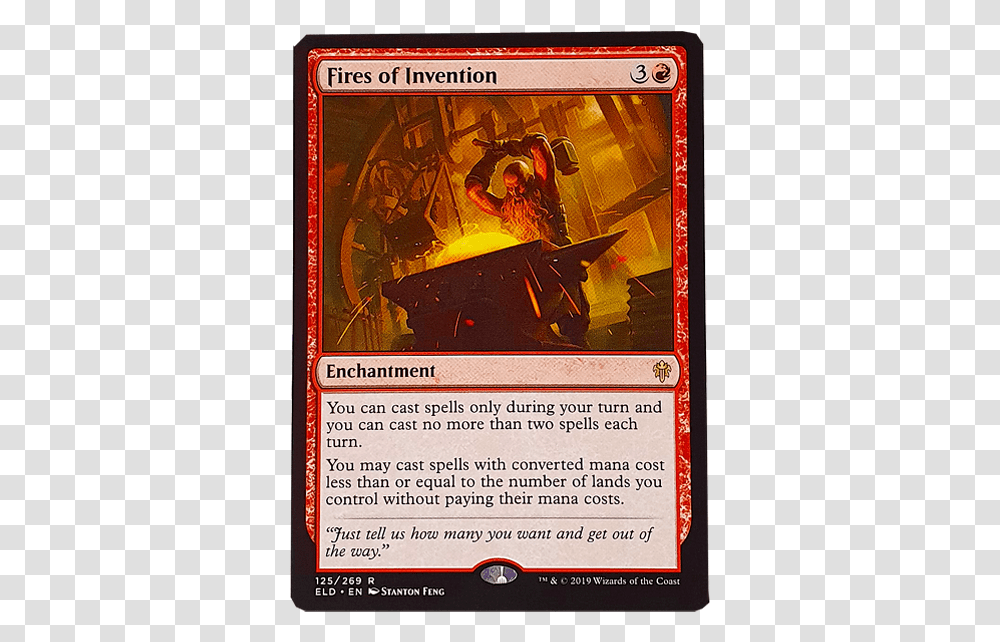 Magic The Gathering Tcg Fires Of Invention 125269 Fires Of Invention Deck, Advertisement, Poster, Text, Paper Transparent Png