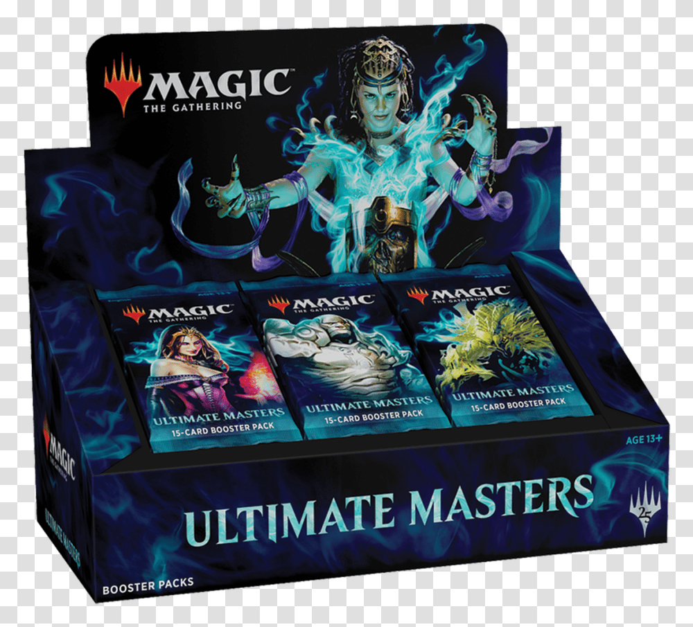 Magic The Gathering Ultimate Masters Booster Box Ultimate Masters Mtg Box, Person, Poster, Advertisement, Paper Transparent Png