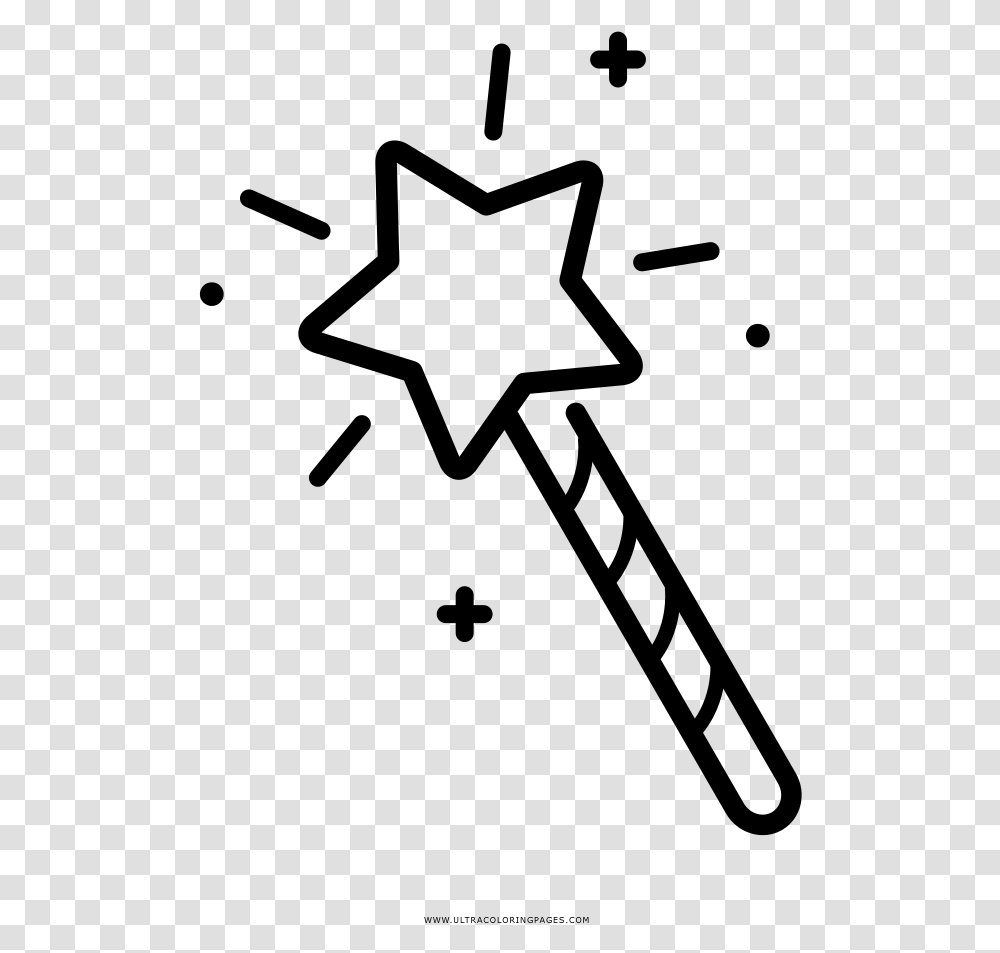 Magic Wand Coloring Page, Gray, World Of Warcraft Transparent Png