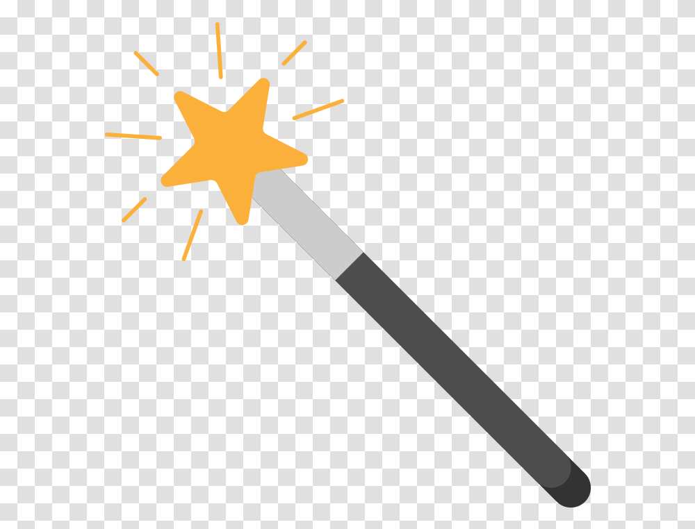 Magic Wand Tool Flat Icon Vector, Star Symbol, Sword, Blade Transparent Png