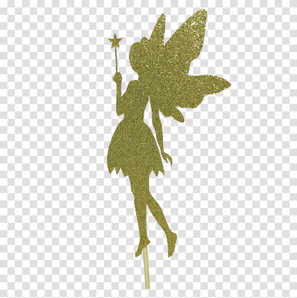 Magical Fairy Cake Topper Gold Fairy Background, Emblem, Logo, Trademark Transparent Png