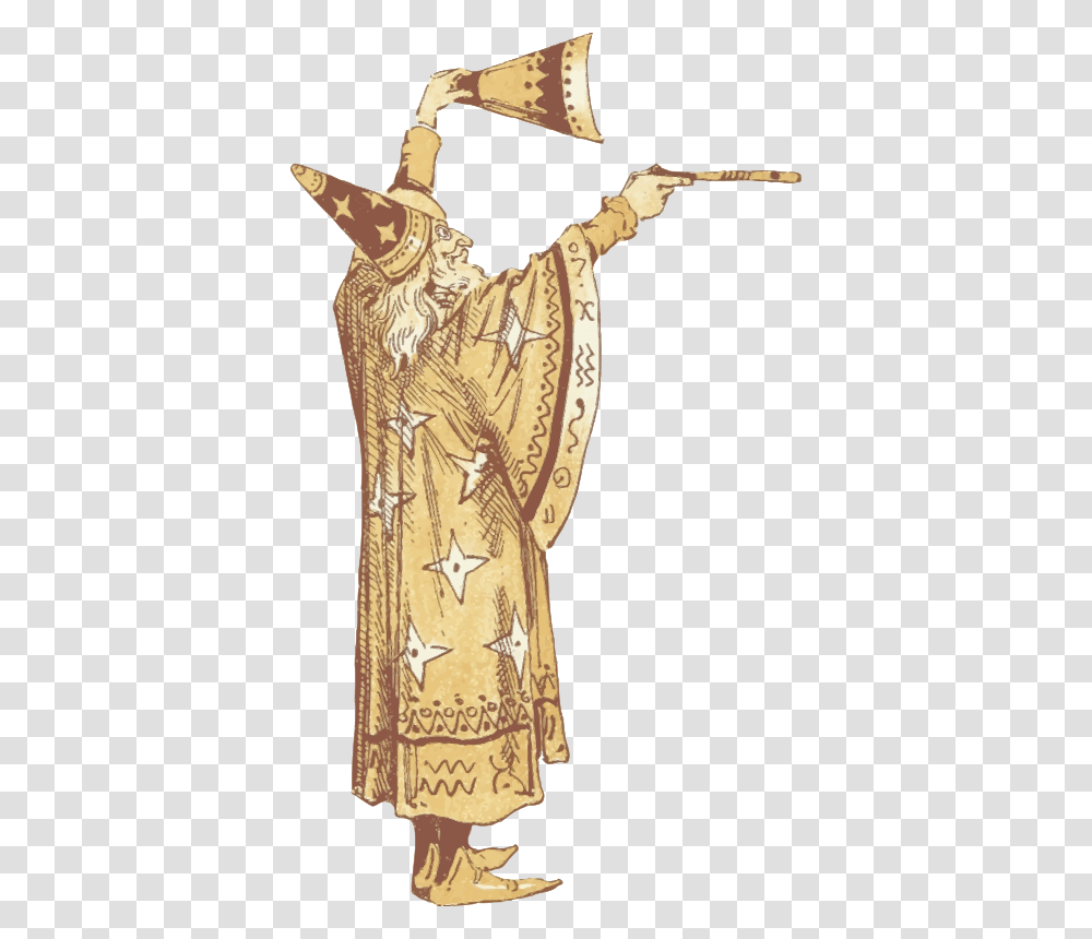 Magician, Person, Bronze, Robe Transparent Png