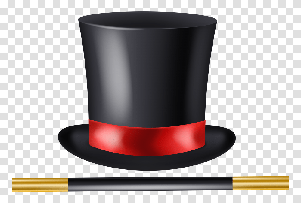 Magician Hat And Wand Clip, Apparel, Party Hat, Cowboy Hat Transparent Png