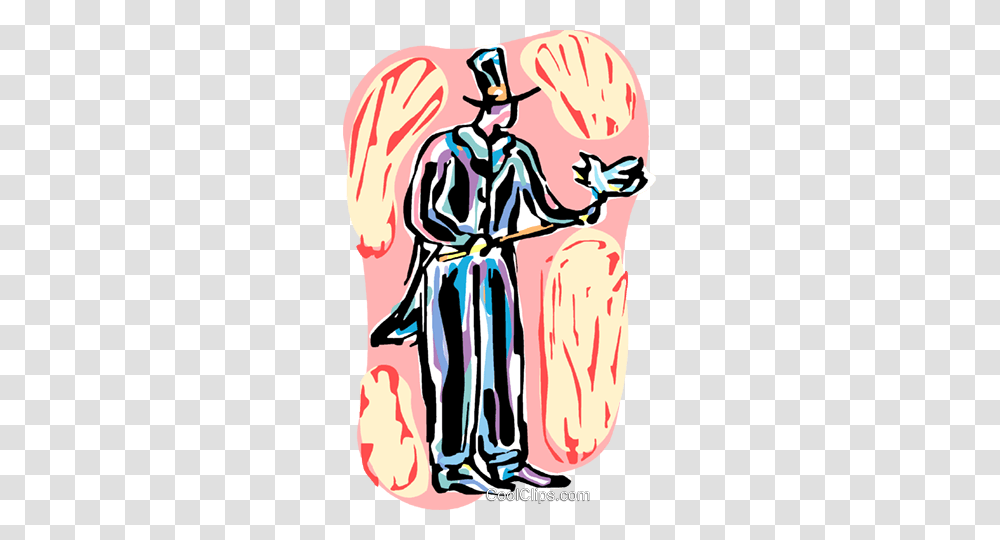 Magician With Dove Royalty Free Vector Clip Art Illustration, Performer, Washing, Drawing Transparent Png