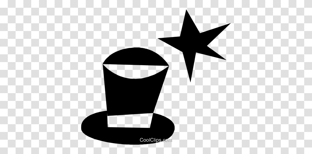 Magicians Hat Royalty Free Vector Clip Art Illustration, Star Symbol, Airplane, Aircraft Transparent Png