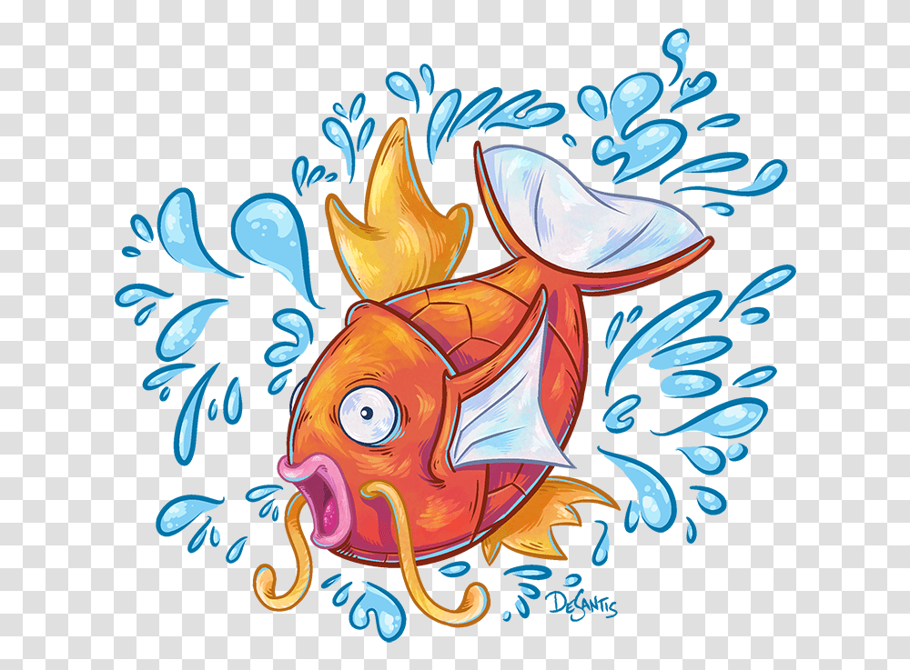 Magikarp Used Splash By Superedco Cartoon, Goldfish, Animal Transparent Png