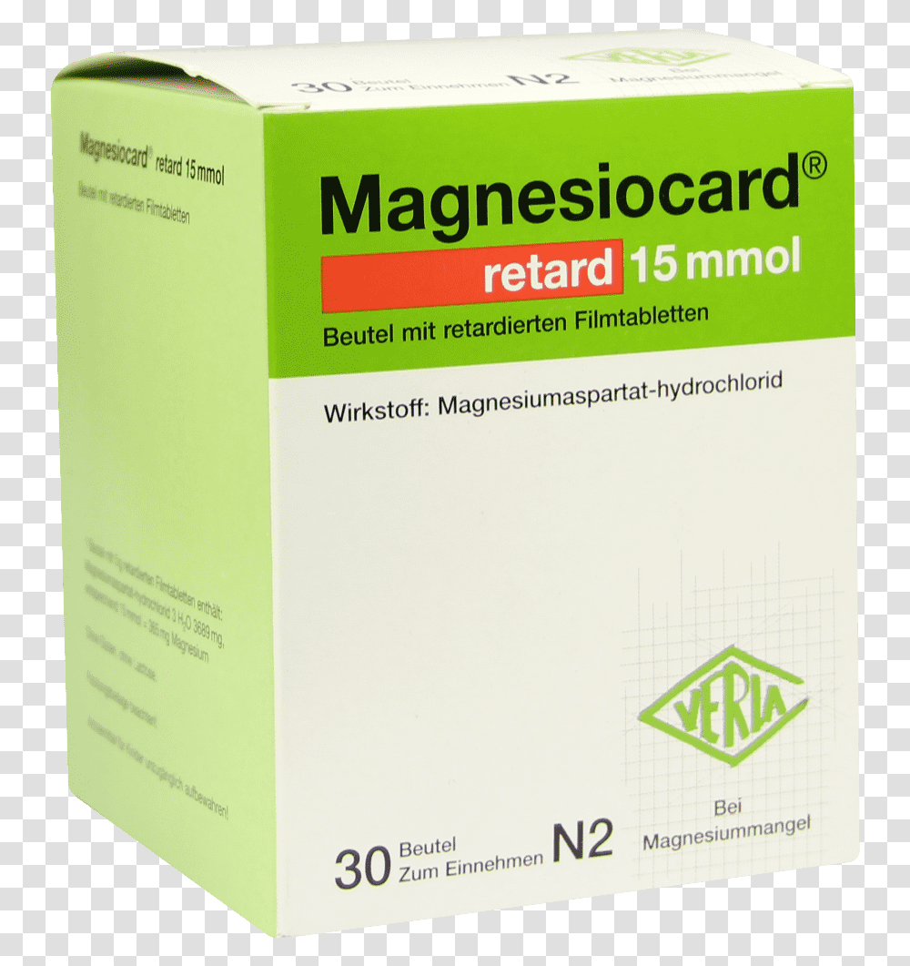 Magnesiocard Retard 15 Mmol Packaging And Labeling, Book, Plant, Food, Syrup Transparent Png