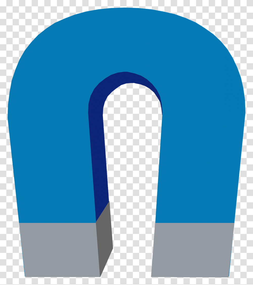 Magnet Horseshoe Isolated Magnetic Attraction Blue Magnet Clipart, Architecture, Building, Arched, Stick Transparent Png