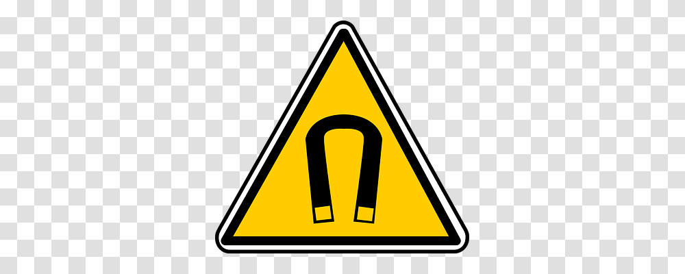 Magnetic Symbol, Triangle, Sign, Road Sign Transparent Png