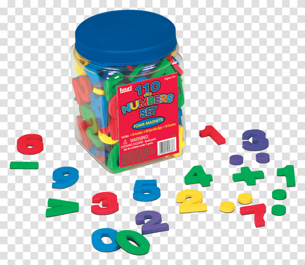 Magnetic Numbers Signs And Shapes, Jar, Crayon, Rubber Eraser, Food Transparent Png
