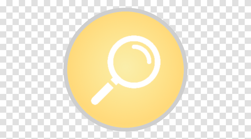 Magnifier With Gradient Circle, Gold, Rattle Transparent Png