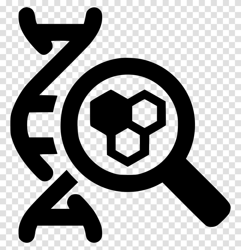 Magnifying Glass Icon Dna Icon, Number, Stencil Transparent Png
