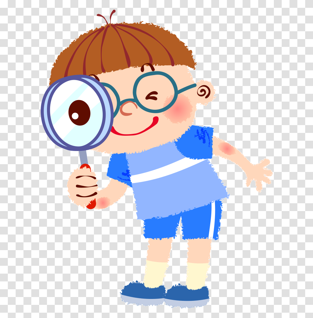 Magnifying Glass Illustration Kid Magnifying Glass Clipart, Disk Transparent Png