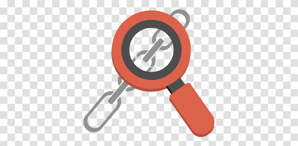 Magnifying Glass Looking At A Chain Illustration Transparent Png